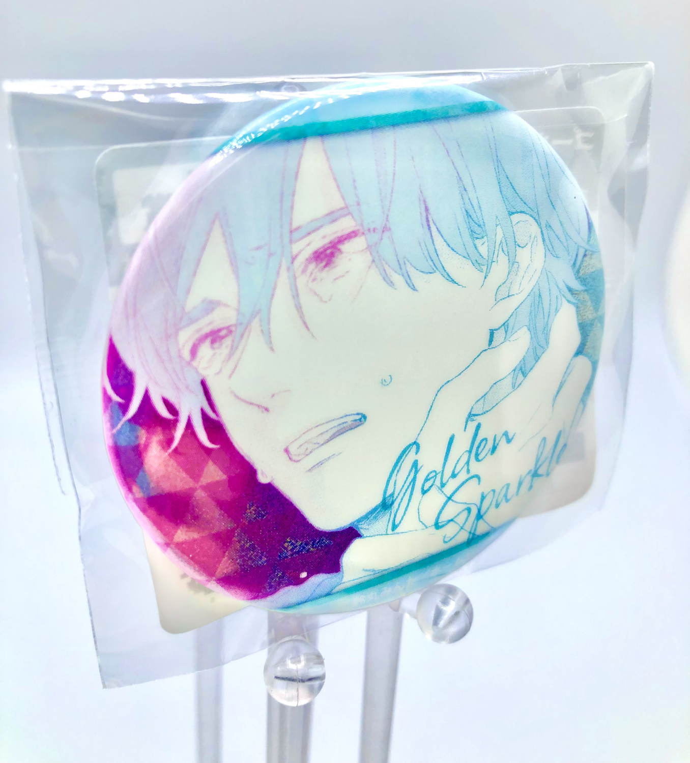 BL | Yaoi : Golden Sparkle Hologram badge