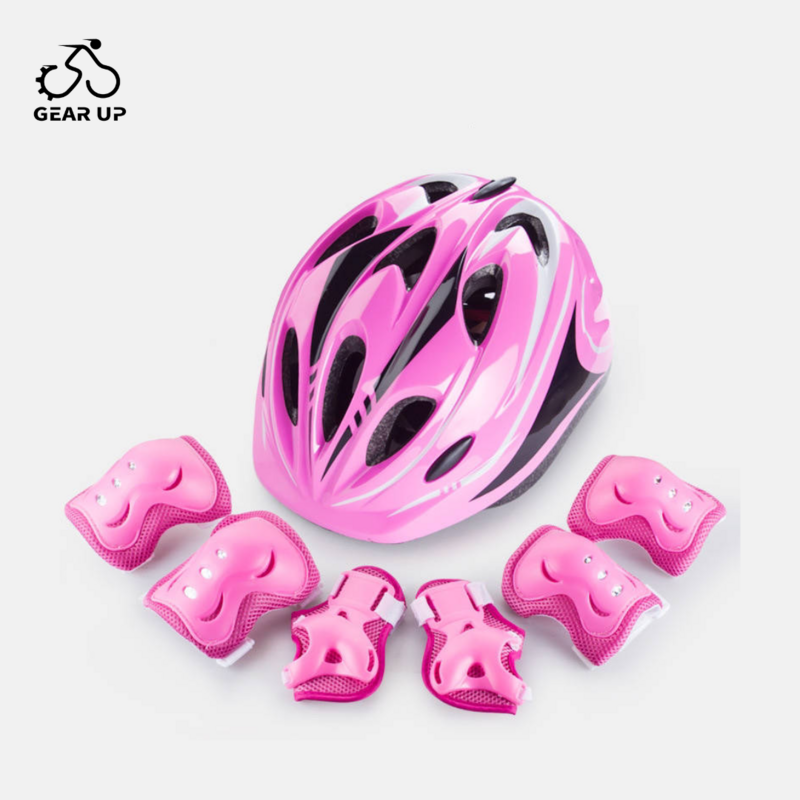 Child Helmet &amp; Safety Pads - Pink