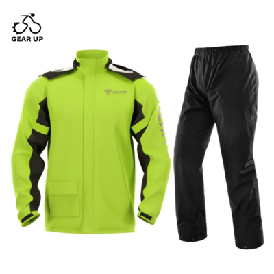 Rain Jacket and Trouser Suits - Waterproof and Windproof Hooded Raincoat for Motorbike, Cycling, Outdoor