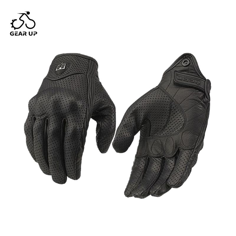 Motorbike Leather Full Finger Gloves