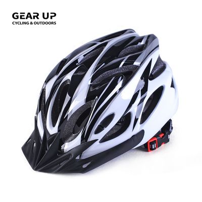 Adjustable Bicycle Helmet - Black+White