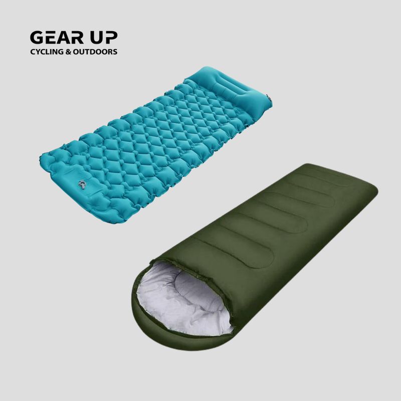 Sleeping Bag + Air Mattress Package