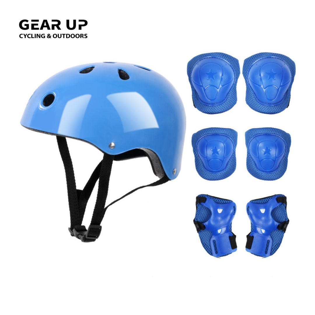Kids Helmet &amp; Protective Pads (2-8yr) - Blue