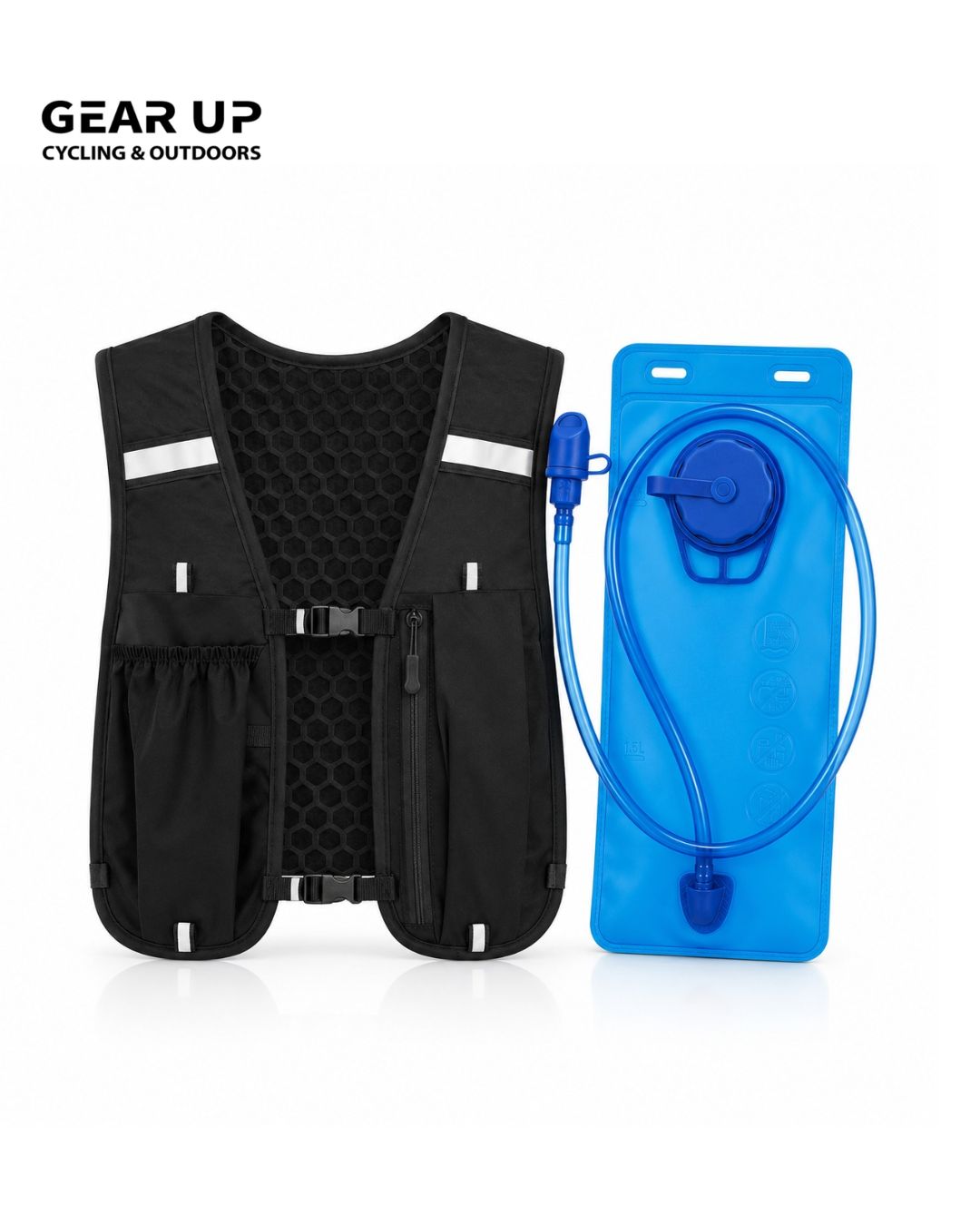 Running Vest + 1.5L Water Bladder Combo