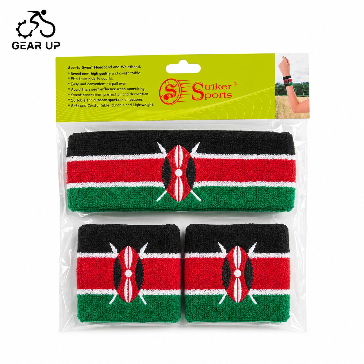 Kenya Sports Headband/Wristband Set