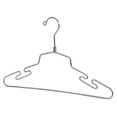 Chrome (Silver) Blouse Hanger with Bar - Box of 50