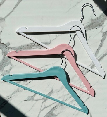 Moulded Plastic Blouse Hanger with Bar Box of 25