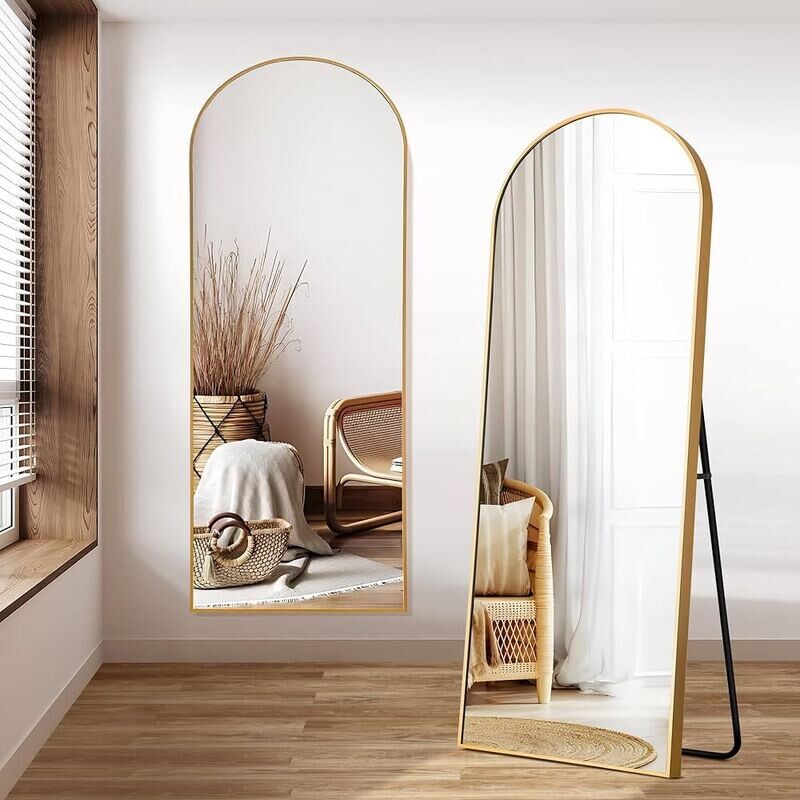 Mirror Freestanding Full Length Gold