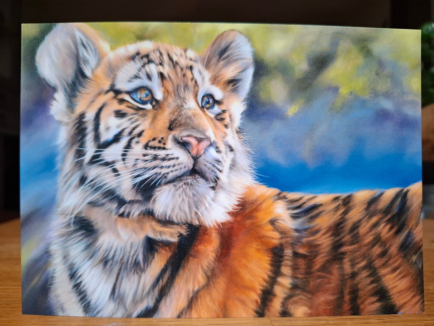 Courage (Tiger Cub), Landscape, Rectangle Greetings Card