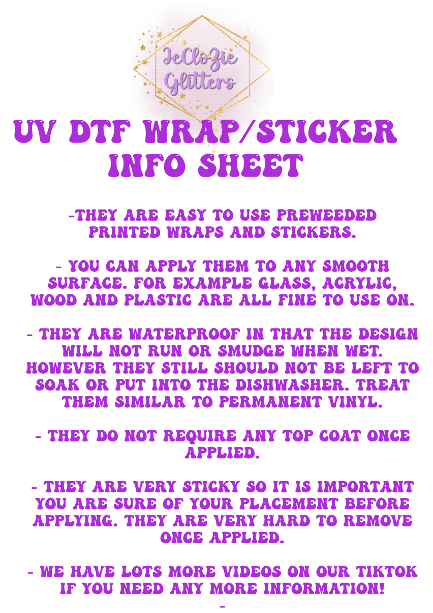 Sticker Transfer Mom Vocabulary UV DTF For Wraps The Libby Glasses