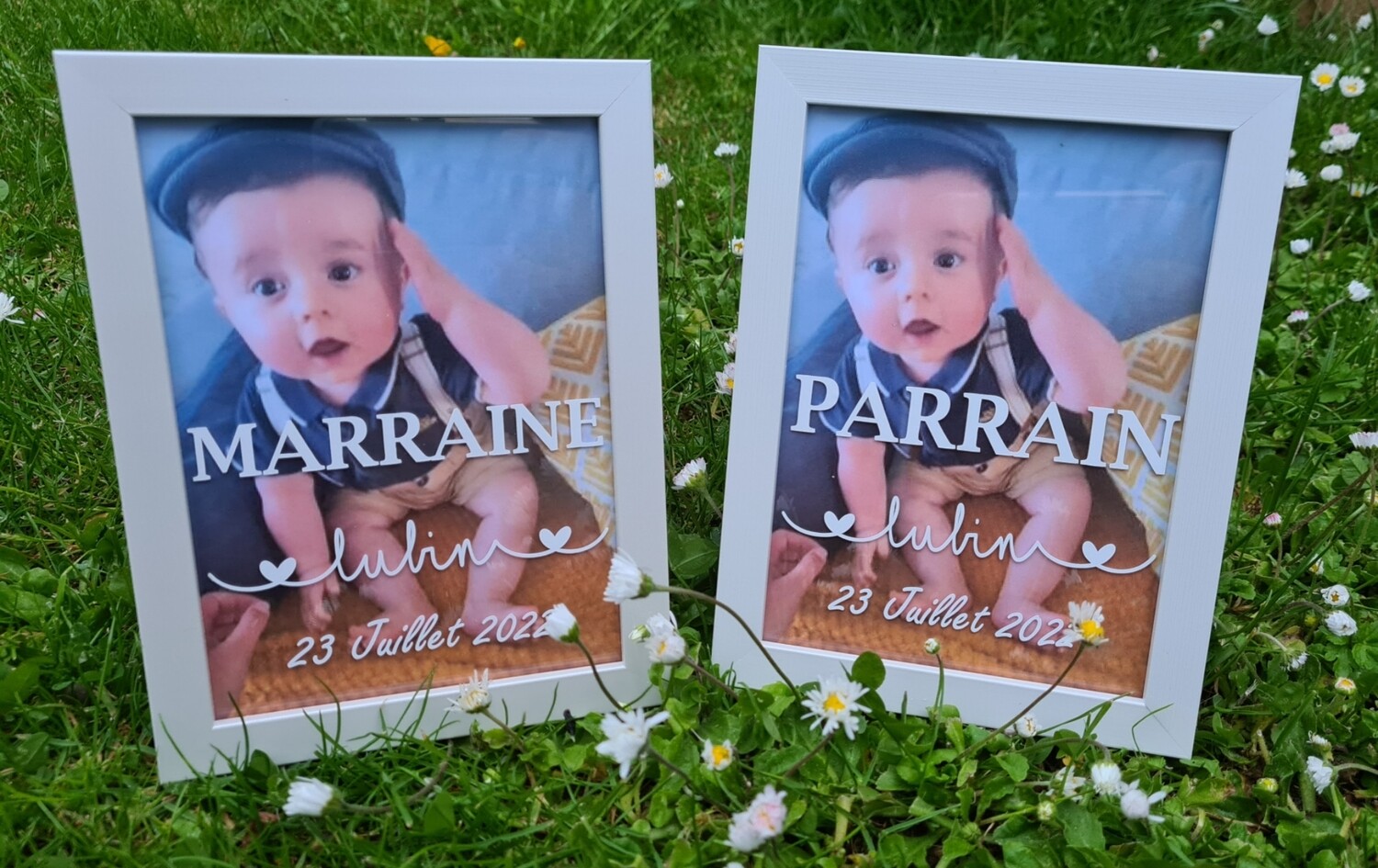 Cadre parrain/marraine avec photo