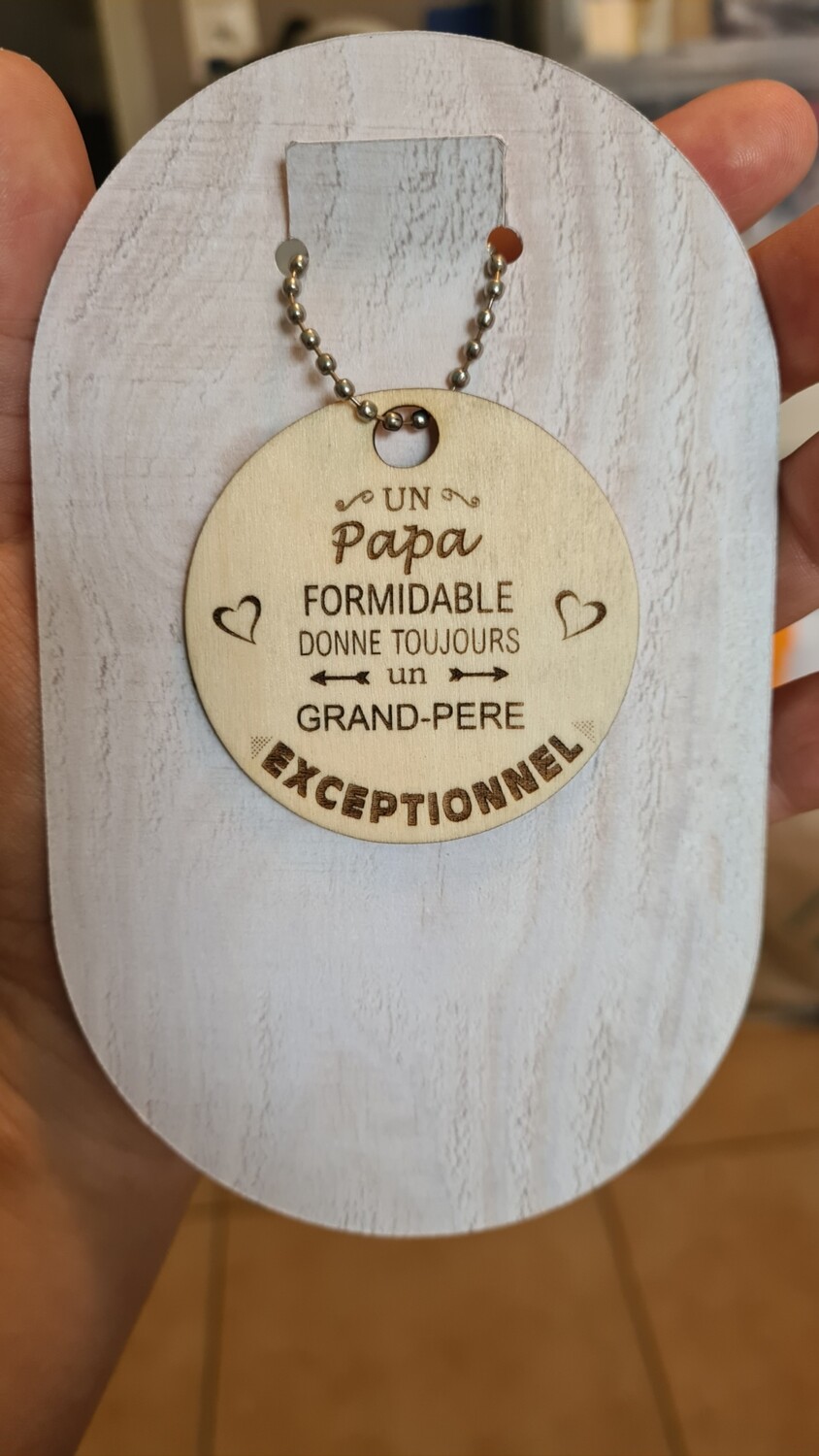 porte clefs en bois