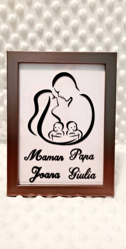 Cadre silhouette famille