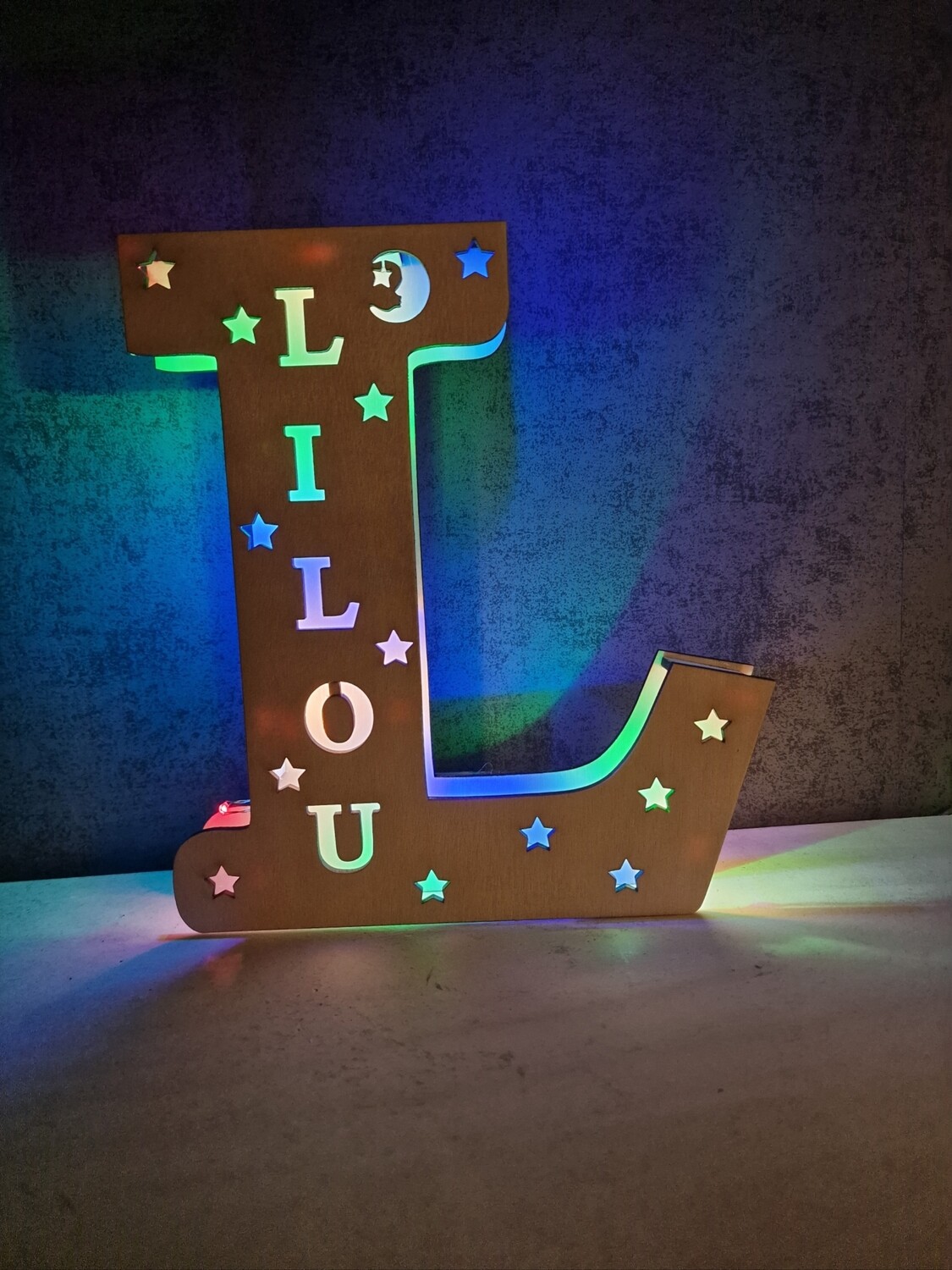 Lampe avec Initial et prénom