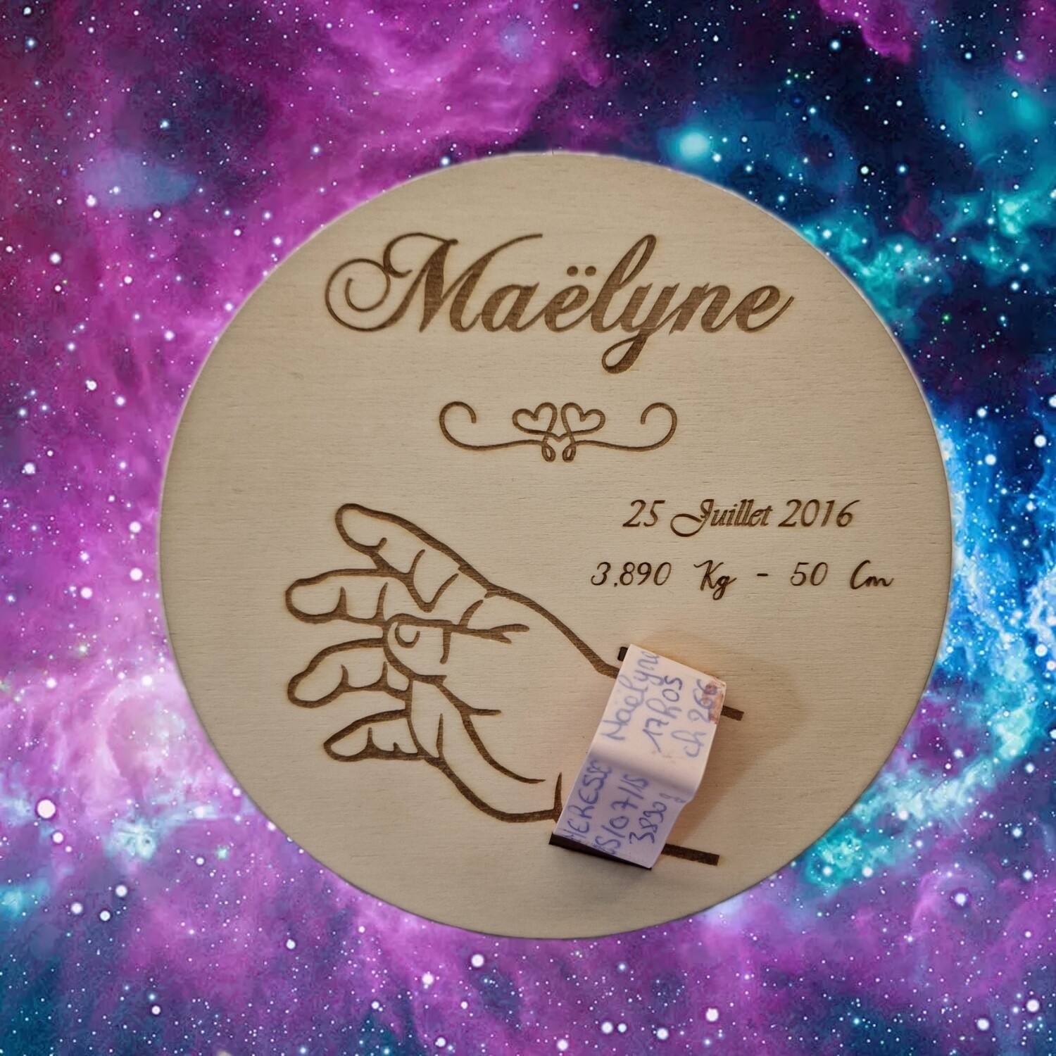 Support bracelet de naissance