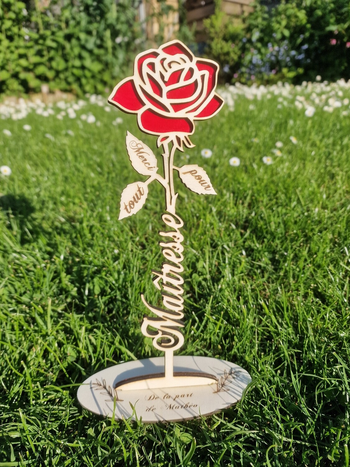 Rose en bois