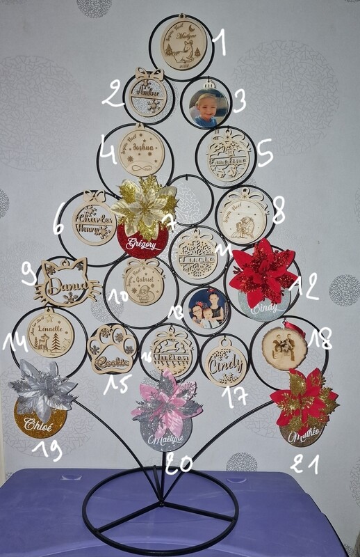 Boules de Noël en bois