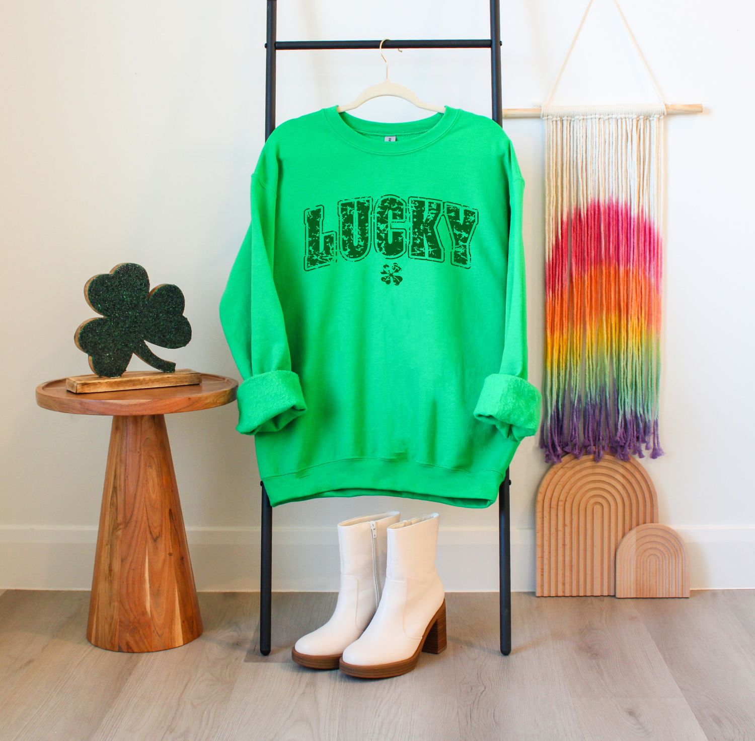 Distressed Lucky Crewneck