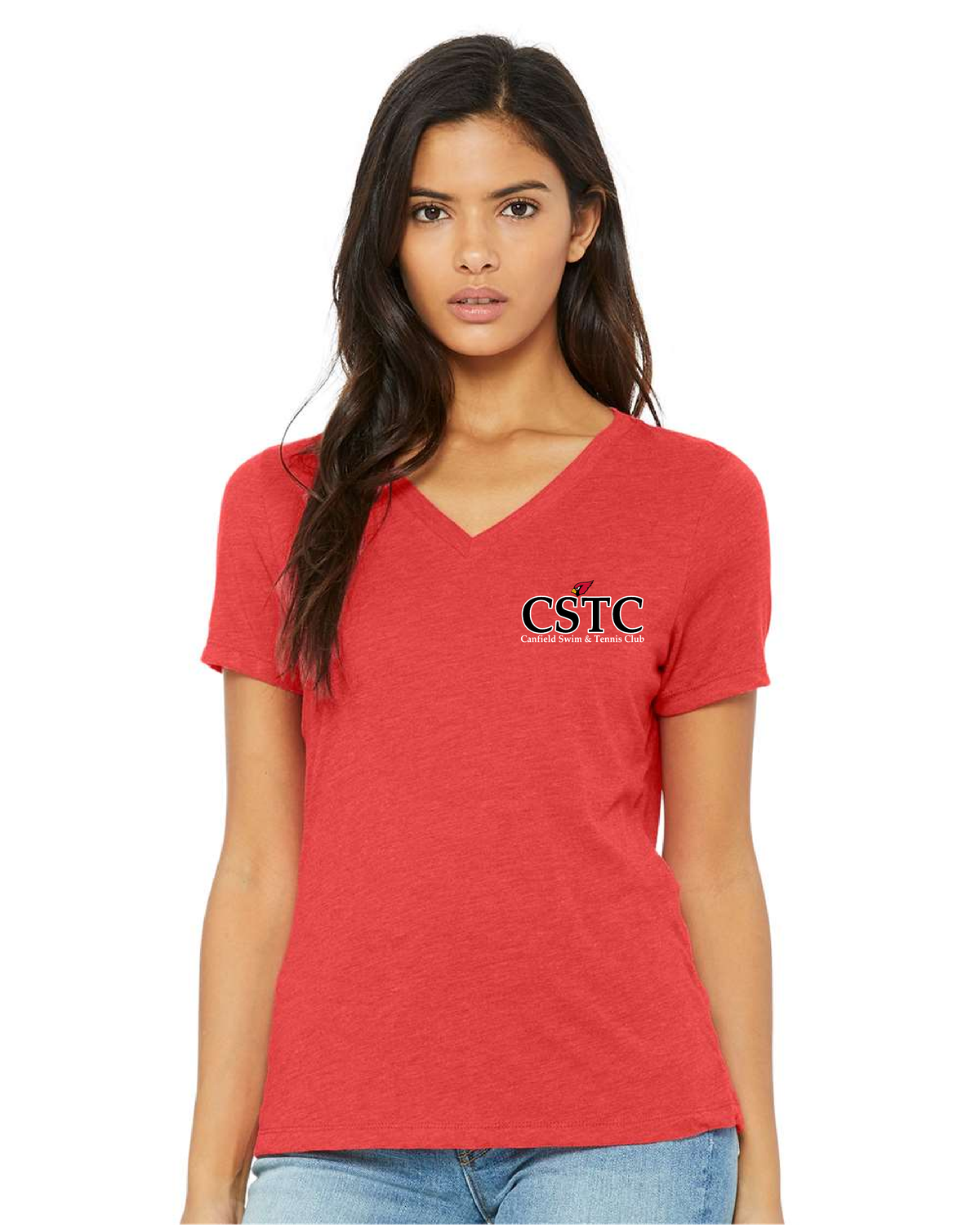Ladies Triblend V-neck