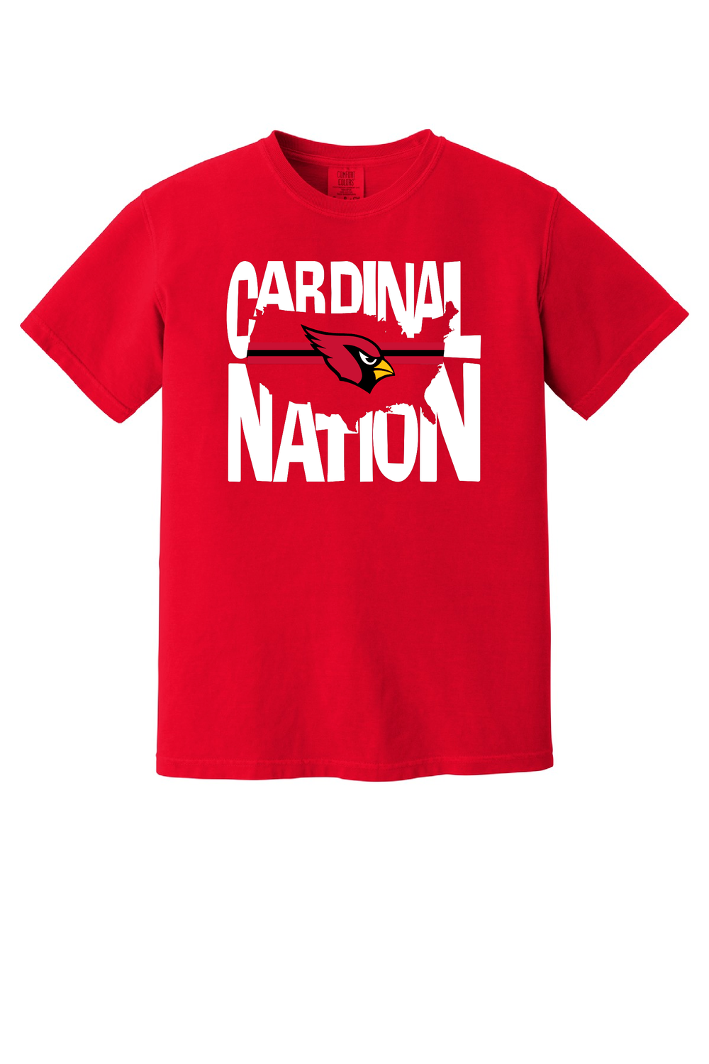 Adult Comfort Colors Cardinal Nation Tee
