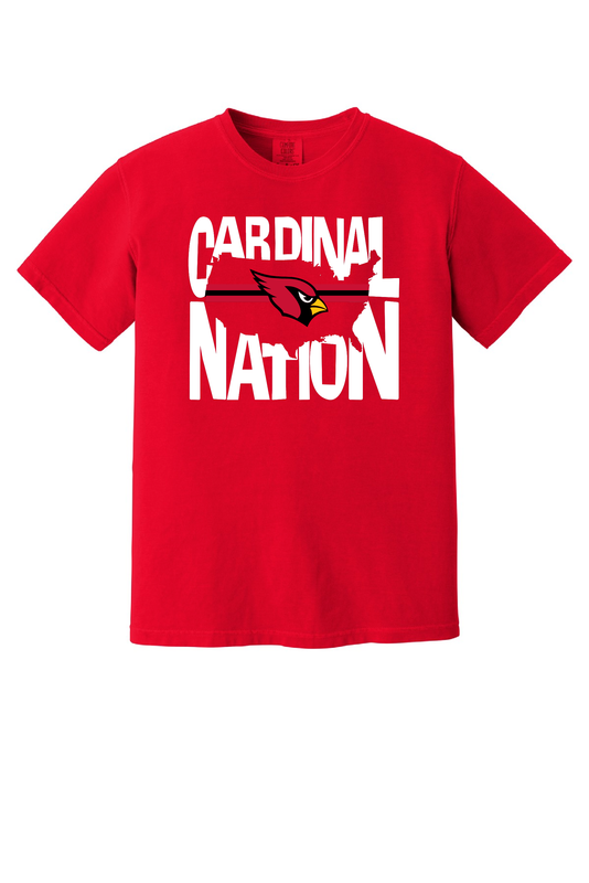 Adult Comfort Colors Cardinal Nation Tee