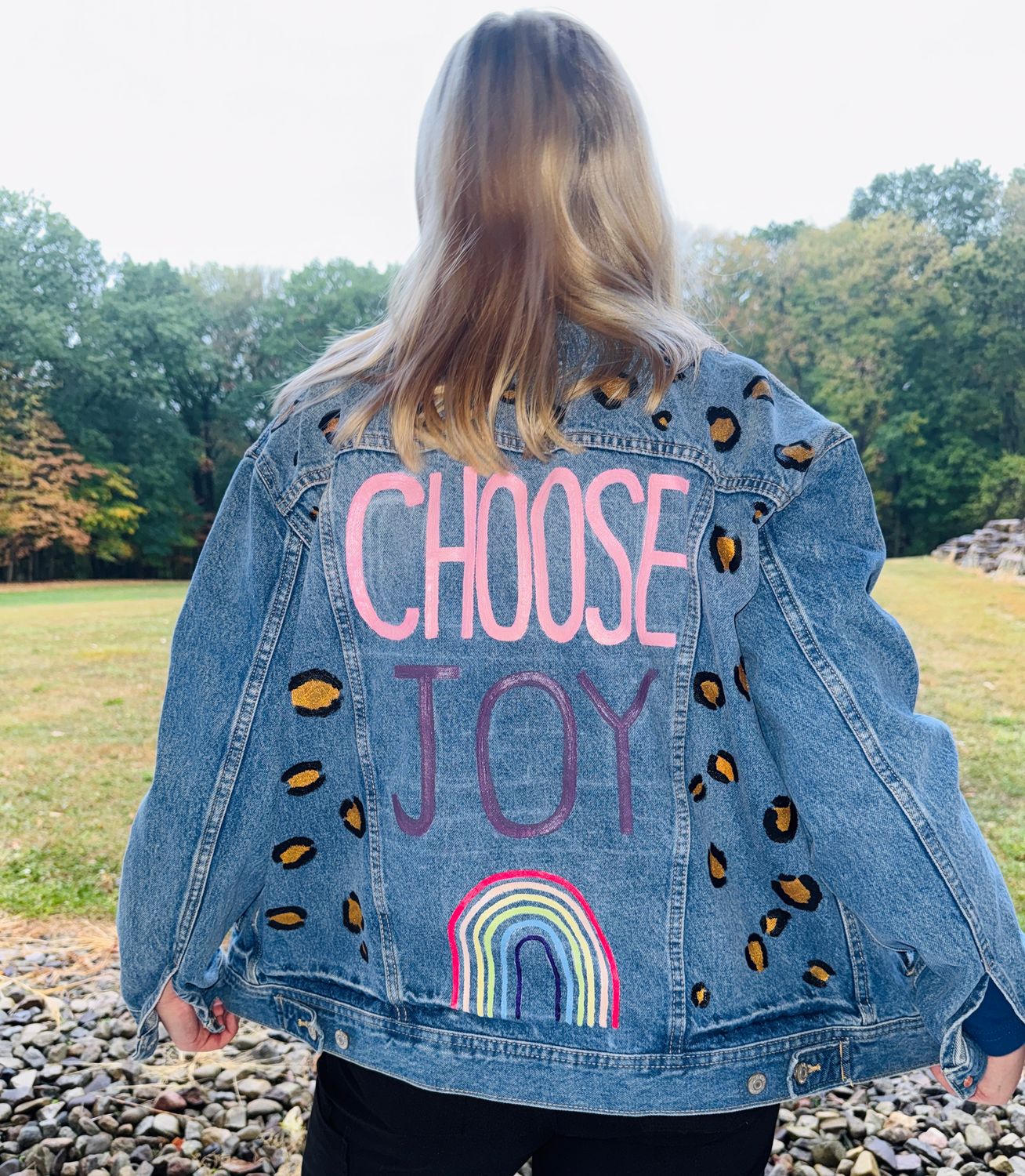 Choose Joy Custom Jean Jacket
