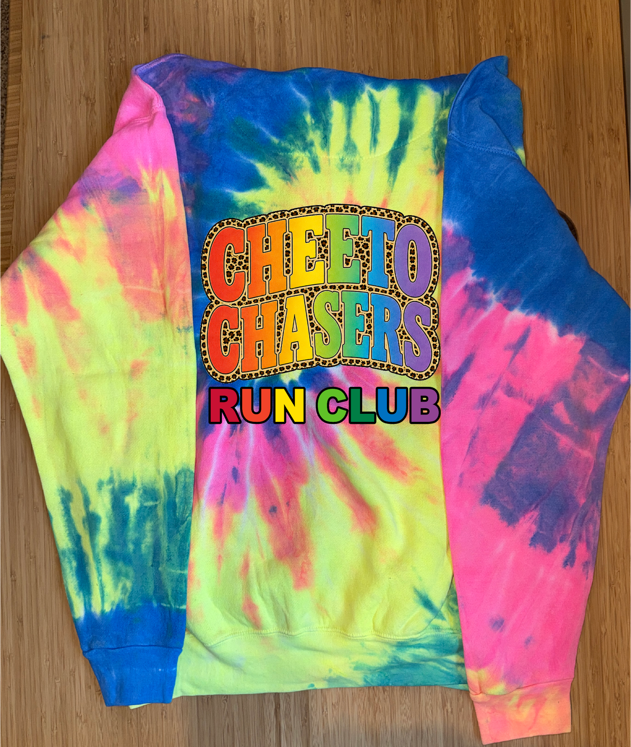 Cheeto Chasers Tie dye crewneck