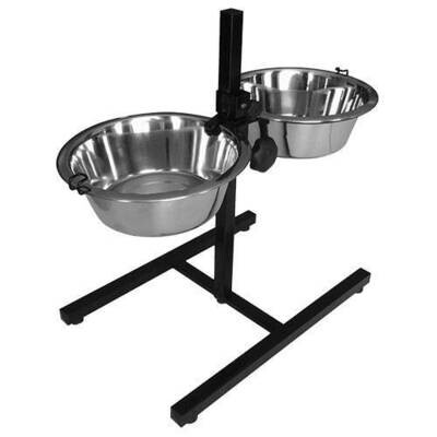 SUPPORT GAMELLE AVEC ECUELLES 2X25CM 2.5L SUPPORT GAMELLE AVEC ECUELLES 2X25CM 2.5L