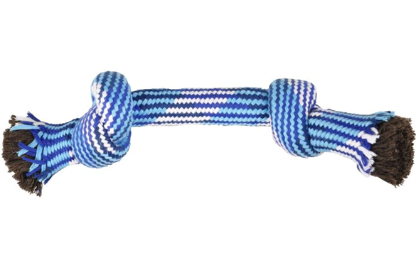 JCHIEN COTON JOE CORDE 2 NOEUDS BLEU/BLANC XS 23CM