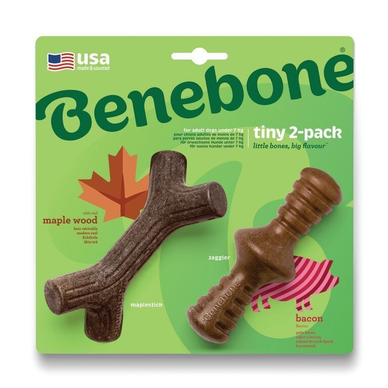 Benebone 2-Pack Maplestick/Zaggler Bacon Tiny