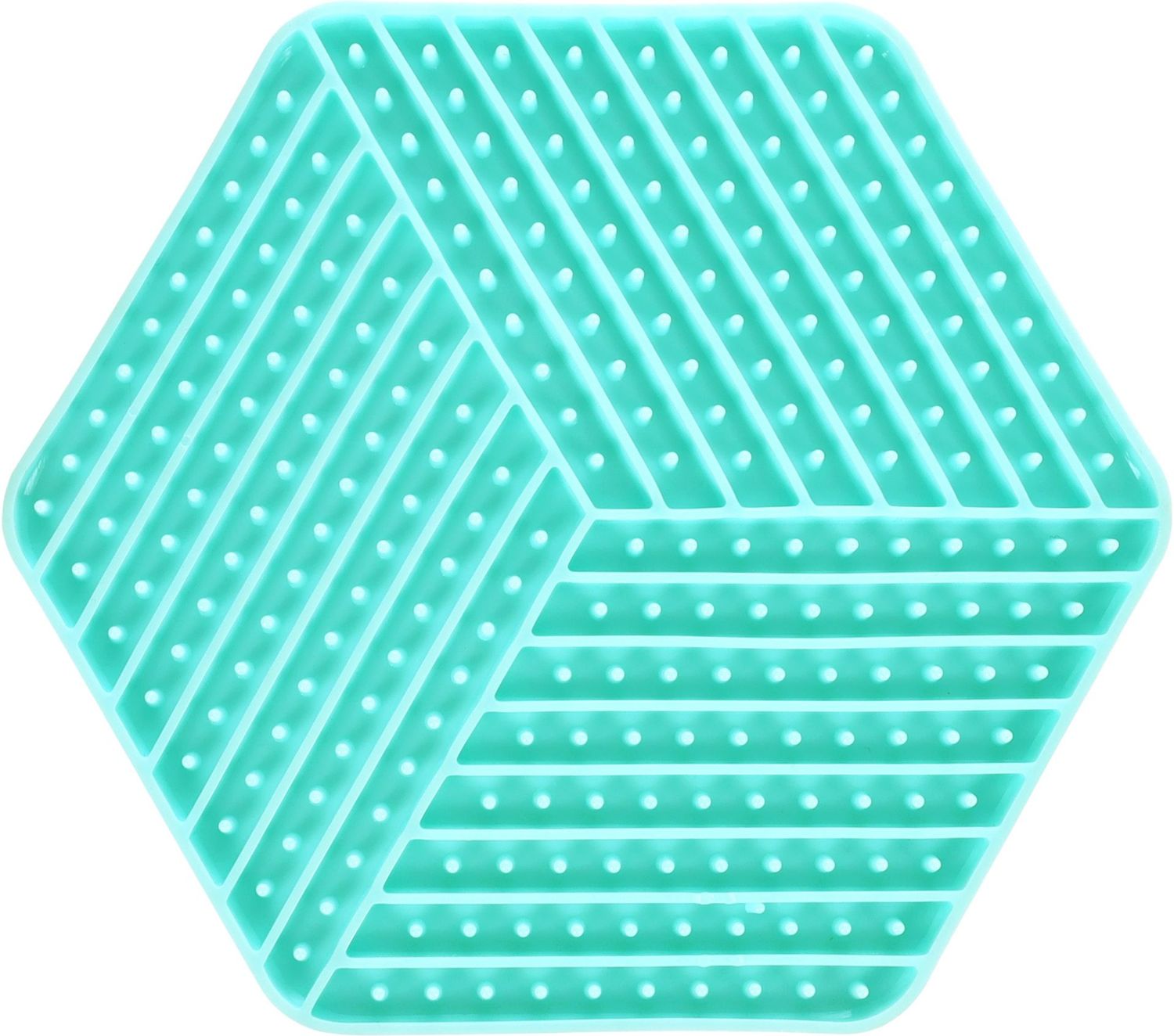 TAPIS À LÉCHER LEKI HEXAGONE VERT MENTHE
