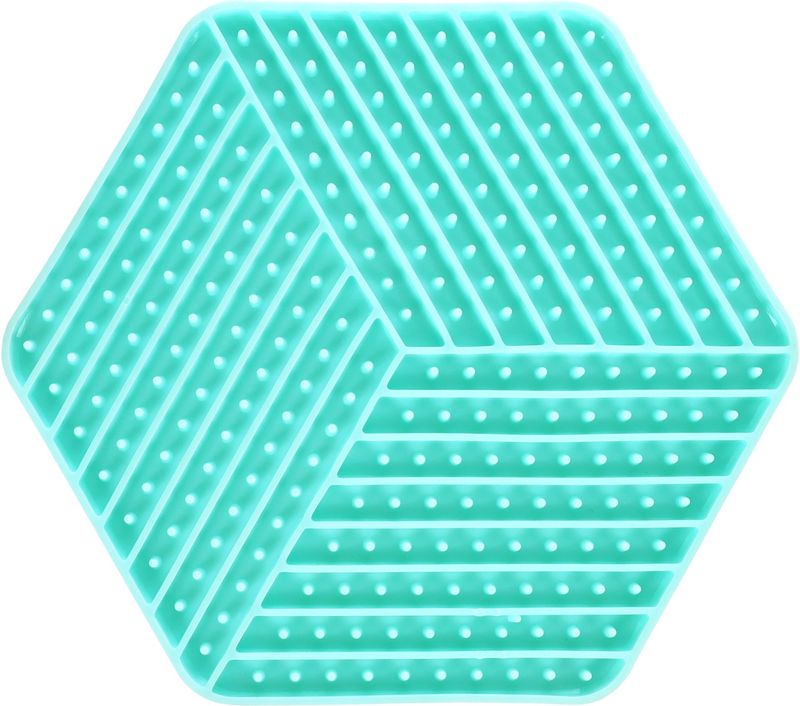 TAPIS À LÉCHER LEKI HEXAGONE VERT MENTHE