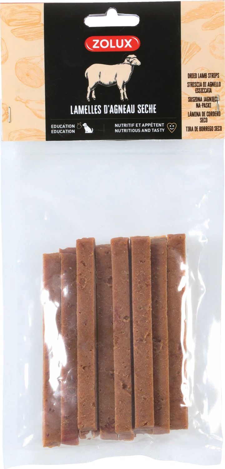 Lamelles d'agneau séché 100G 100% NATURELLE