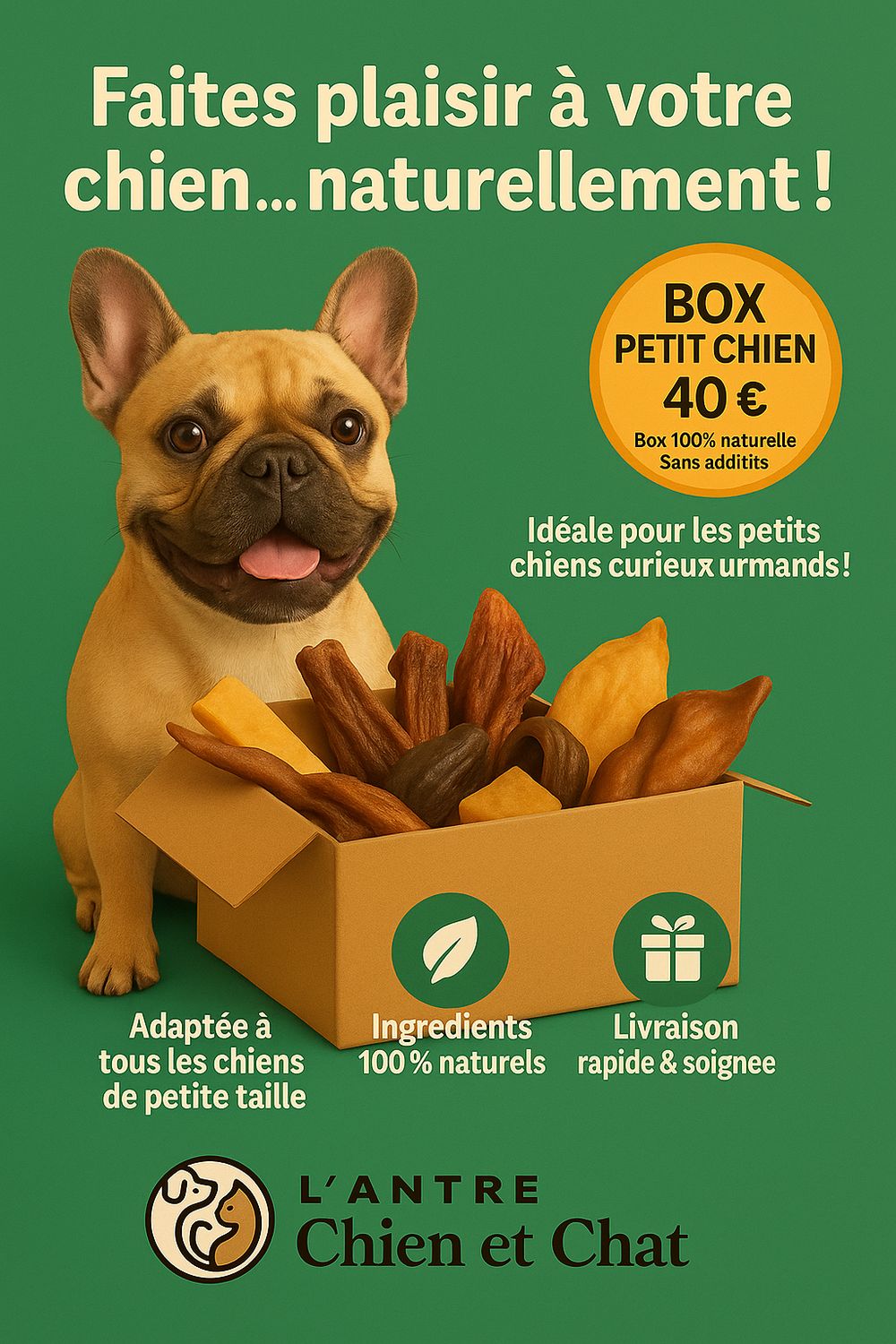 COFFRET découverte friandises pour petit chien avec jouet OFFERT