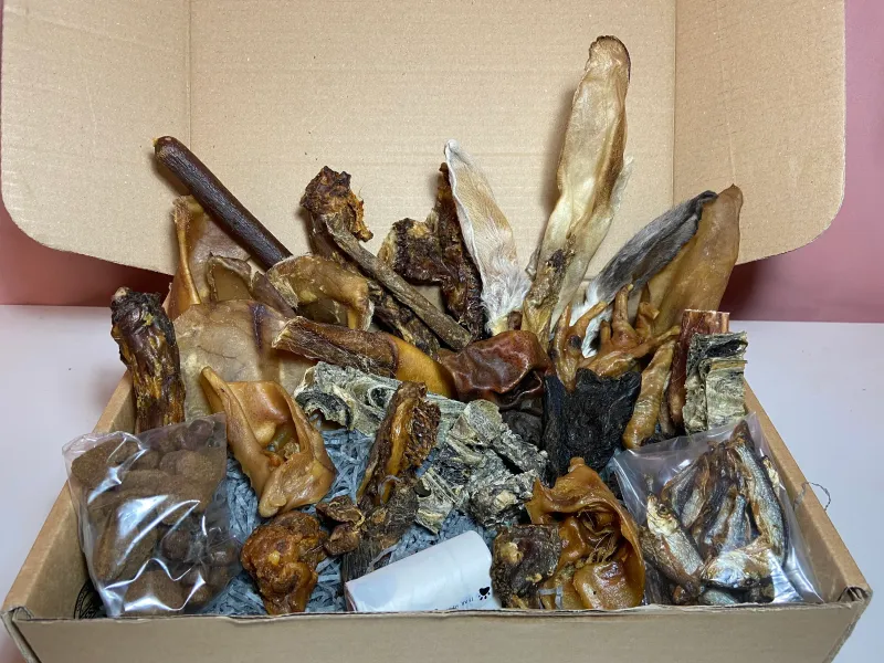 COFFRET découverte friandises pour grand chiot avec jouet OFFERT COFFRET découverte friandises pour grand chiot avec jouet OFFERT