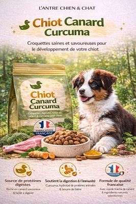 Recette CHIOT CANARD CURCUMA 20kg Recette CHIOT CANARD CURCUMA 20kg