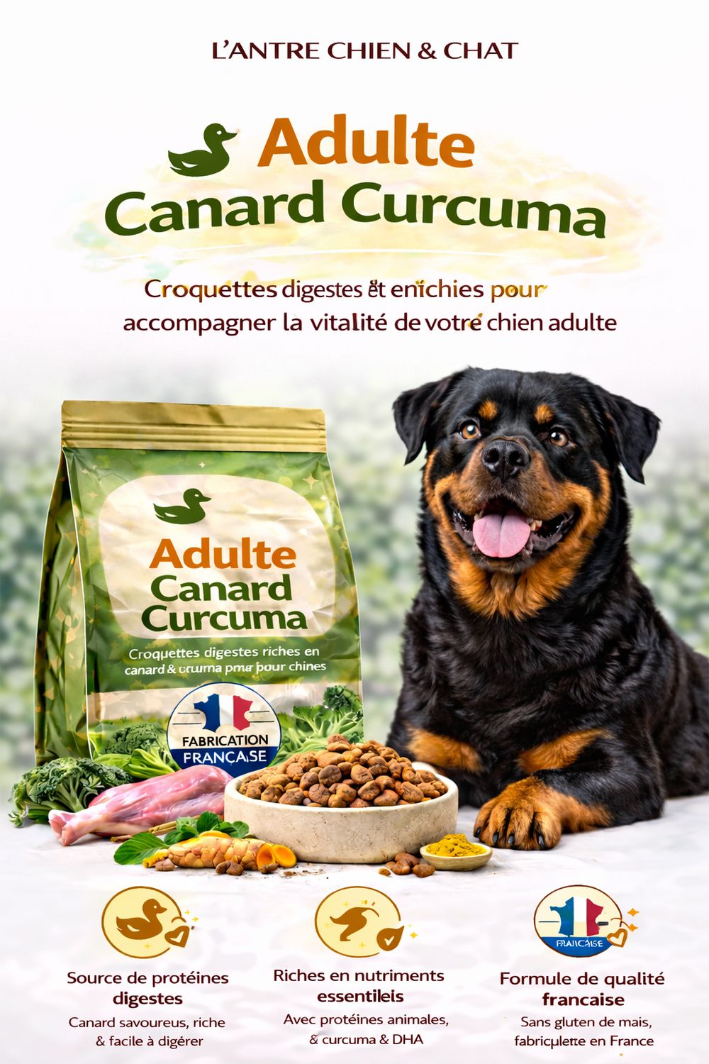 Recette ADULTE CANARD CURCUMA 5KG