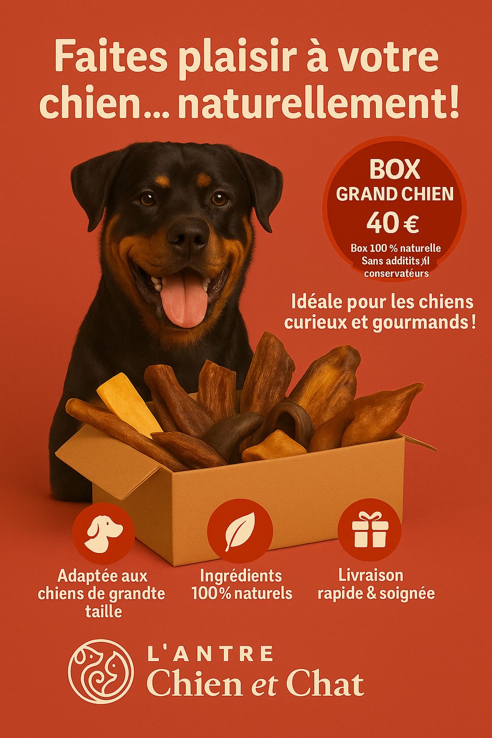 COFFRET découverte friandises pour grand chien avec jouet OFFERT COFFRET découverte friandises pour grand chien avec jouet OFFERT