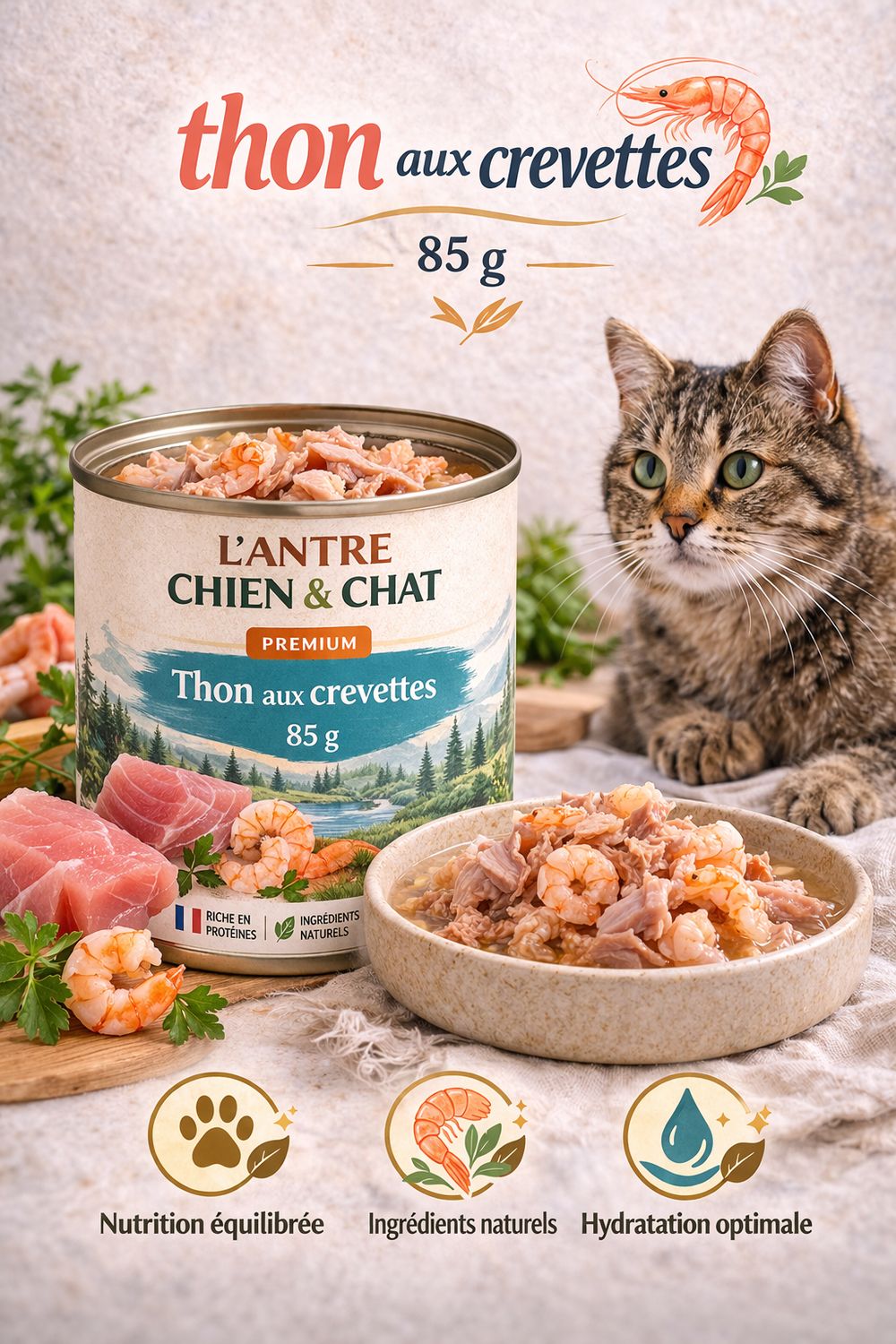 Thon aux crevettes 85 g
