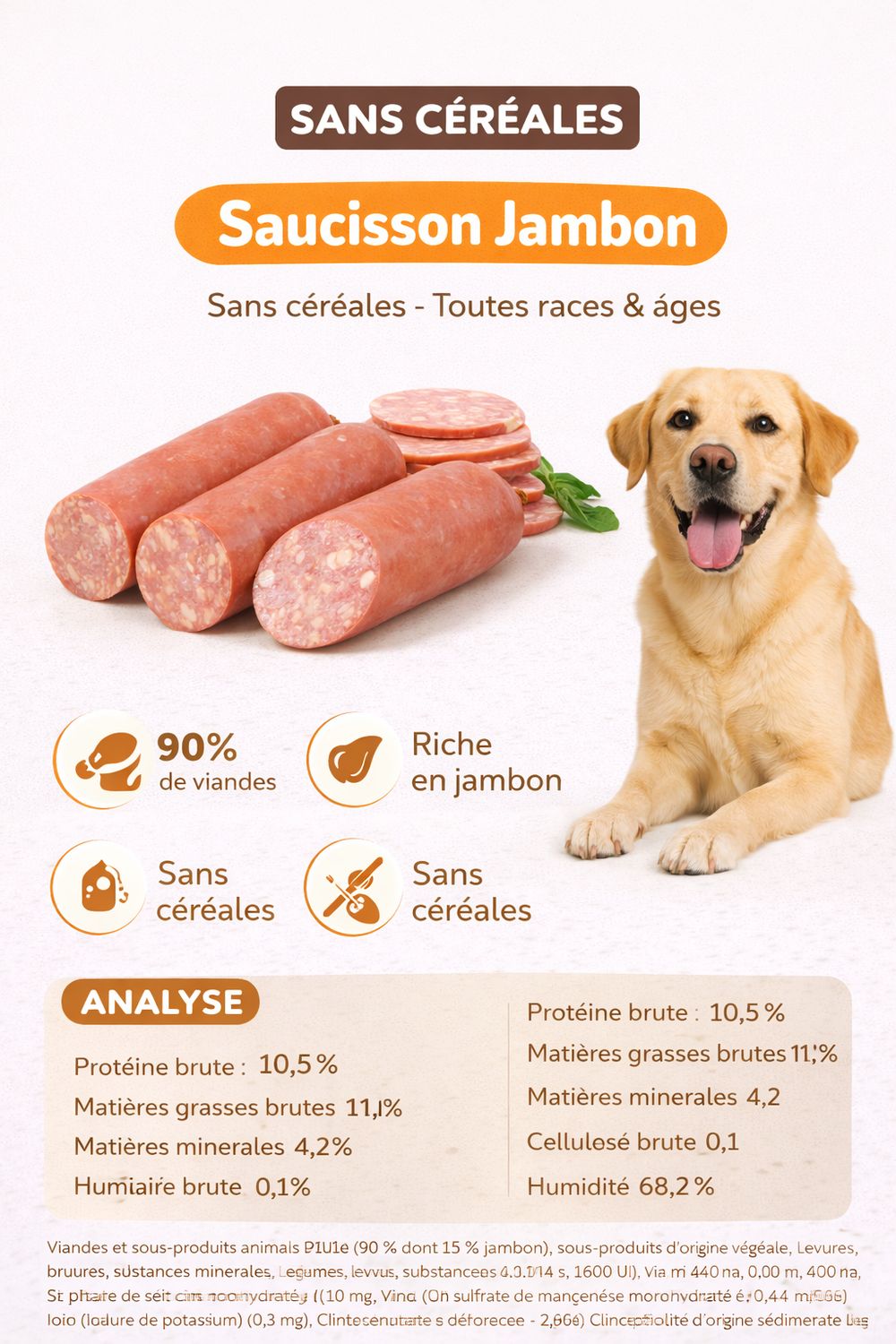 RECETTE SAUCISSON JAMBON 800G