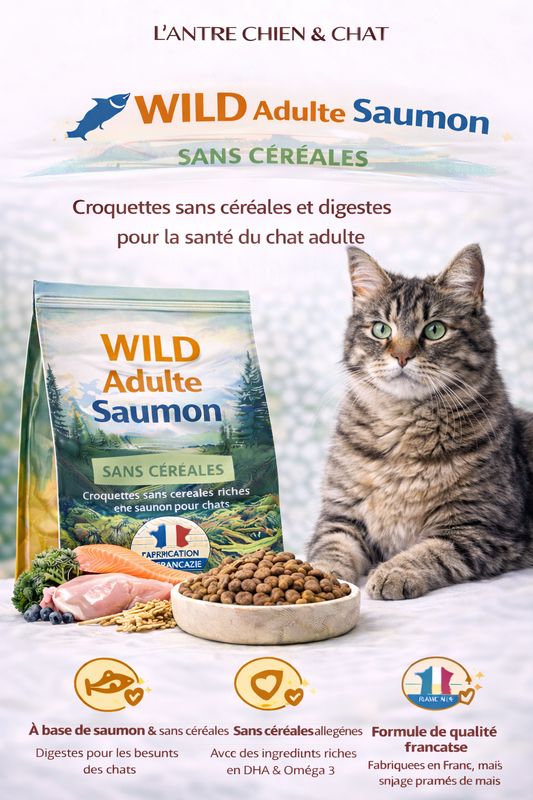 RECETTE WILD CHAT SAUMON 10KG SANS CEREALES