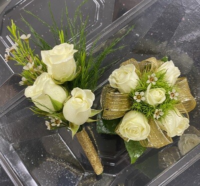 Corsage &amp; Boutonniere Pair (Pin-on)