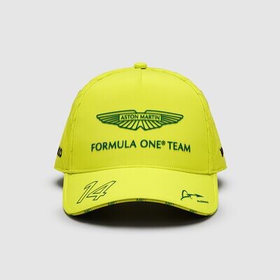 Aston Martin  Gorra Oficial Fernando Alonso 2024 - Lime