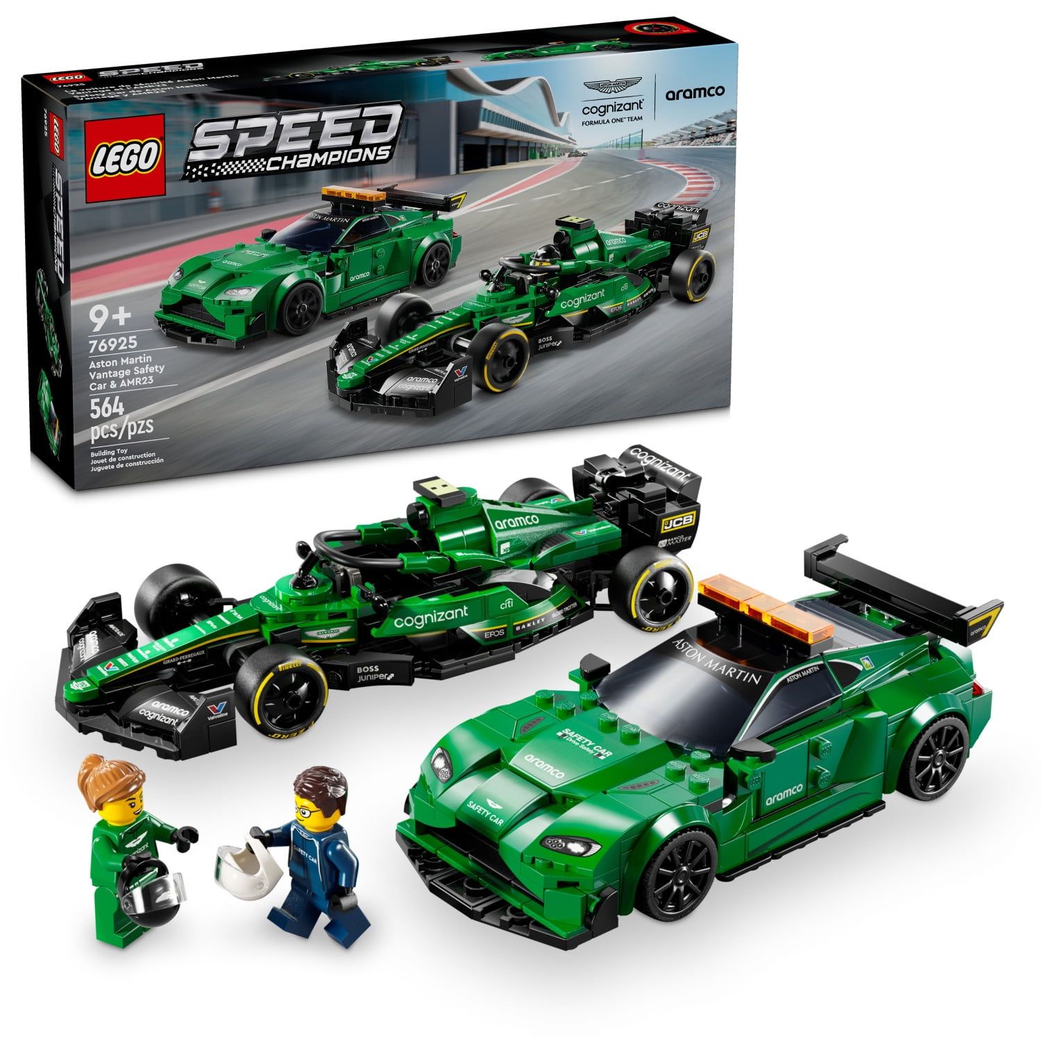 LEGO® AMR23 y Safety Car de Aston Martin