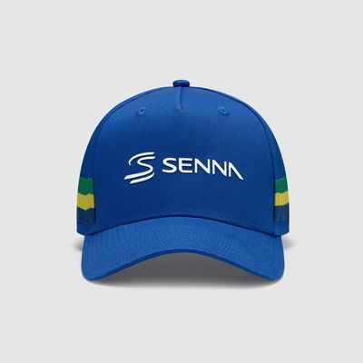 Ayrton Senna Stripe Cap - Blue