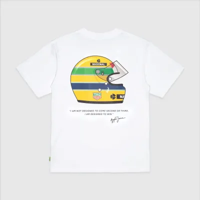 Ayrton Senna X Tag Heuer Camiseta Oversized - White