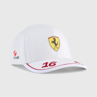 Scuderia Ferrari Gorra Oficial Charles Leclerc 2025 - White