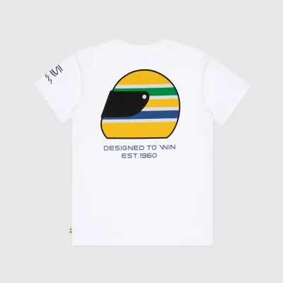 Ayrton Senna Helmet T-shirt - White