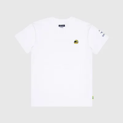 Ayrton Senna Helmet T-shirt - White