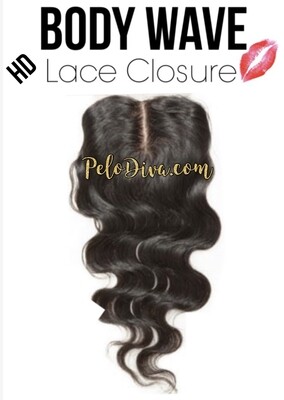 Peruvian HD Lace Base Closure 5X5 Virgin Hair Extensions - Body Wave (Ondulado)